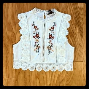 Forever 21 Crochet Lace Crop Top